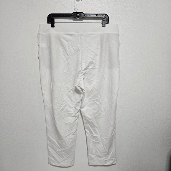 J.Jill Pure Jill Affinity French‎ Terry Slim Crop Pants Women's  White - Large - Picture 3 of 7